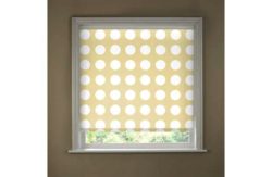 2ft White Semi Privacy Spots Roller Blind